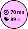 70 mn 89€€
