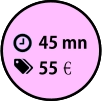 1h15 89€€ 45 mn 55€€