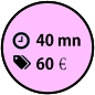 1h15 89€€ 40 mn 60€€