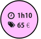 1h10 65€€