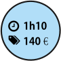 1h10 140 €