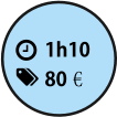 1h10 80€€
